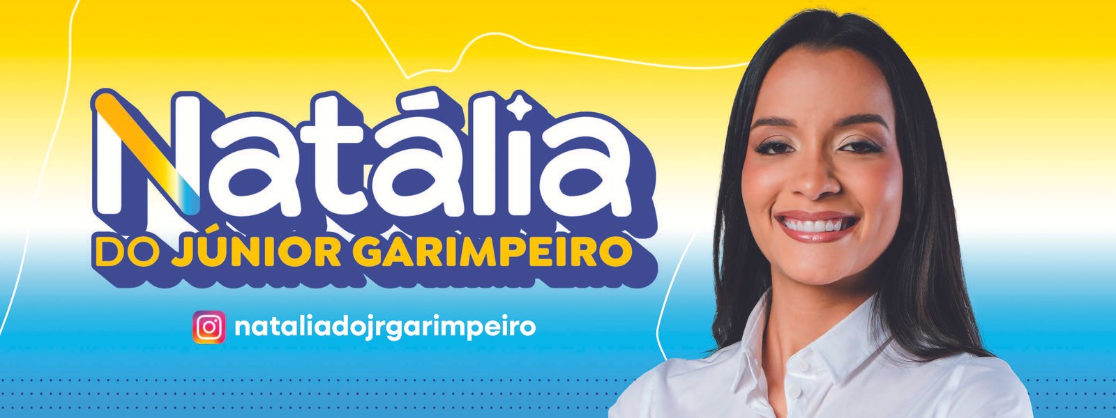 Arte oficial da campanha de Natália do Júnior Garimpeiro